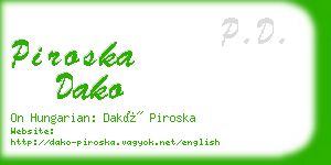 piroska dako business card